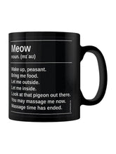 Load image into Gallery viewer, Meow Definition Black Mug
