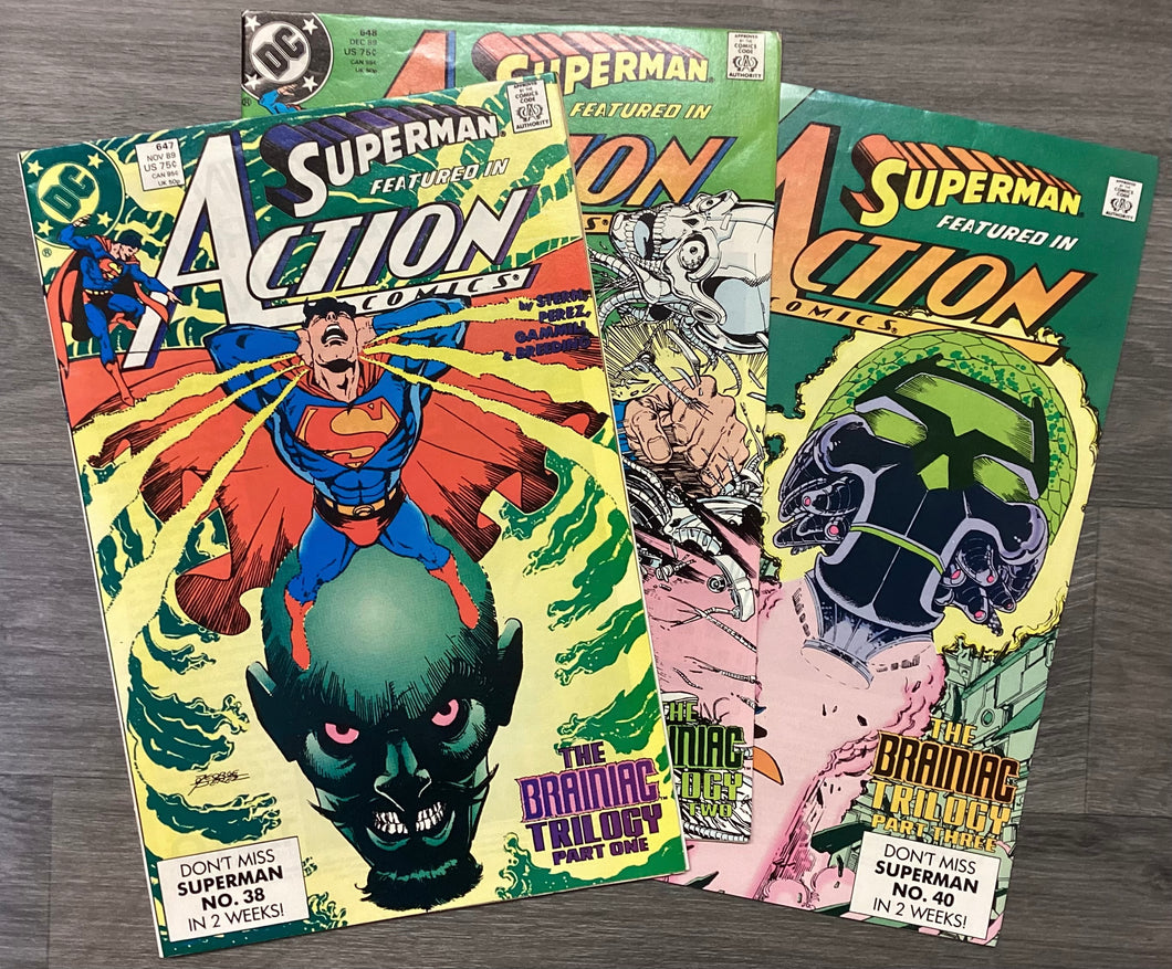 Action Comics No. #647-648-649 1989/1990 DC Comics