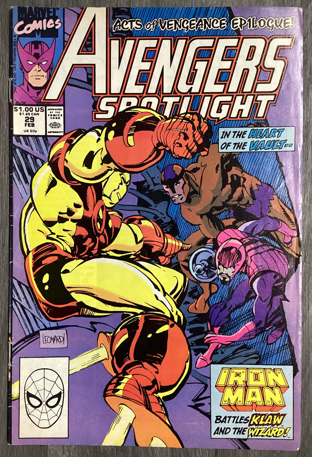 Avengers Spotlight No. #29 1990 Marvel Comics