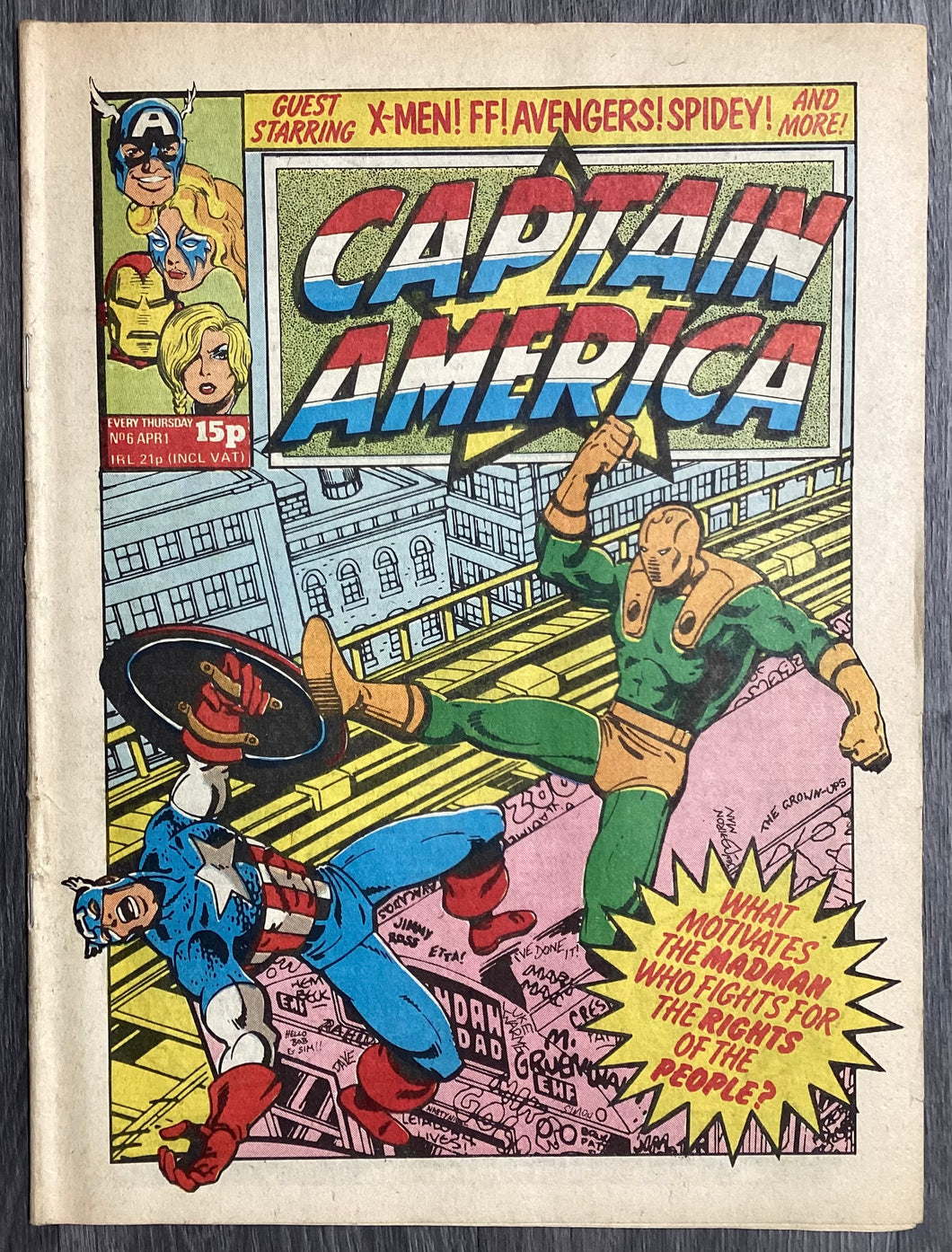 Captain America No. #6 1981 Marvel Comics UK