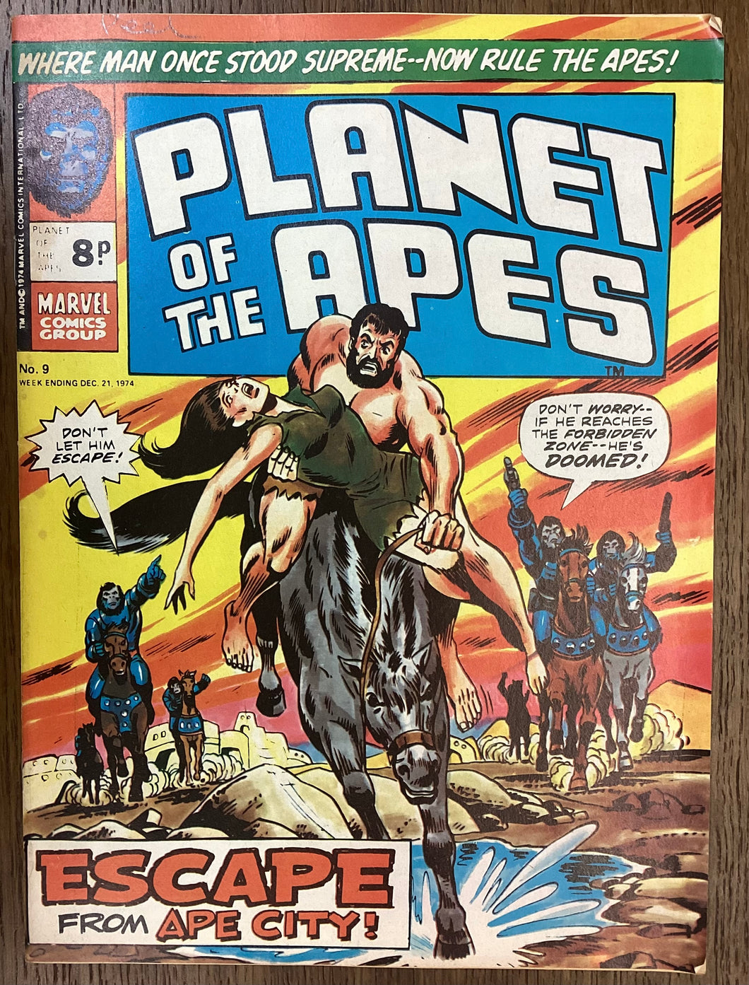 Planet of the Apes No. #9 1974 Marvel Comics UK