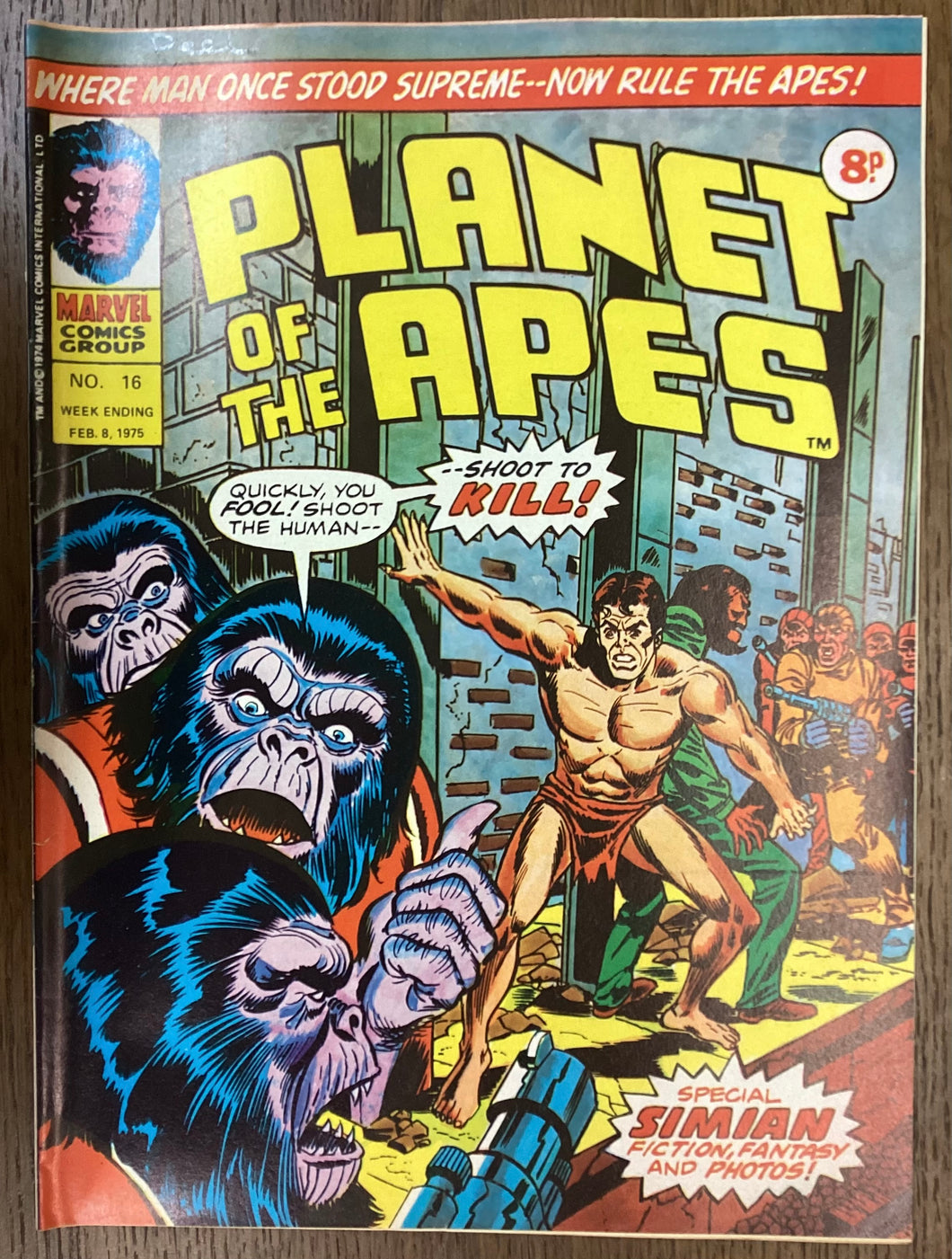 Planet of the Apes No. #16 1975 Marvel Comics UK