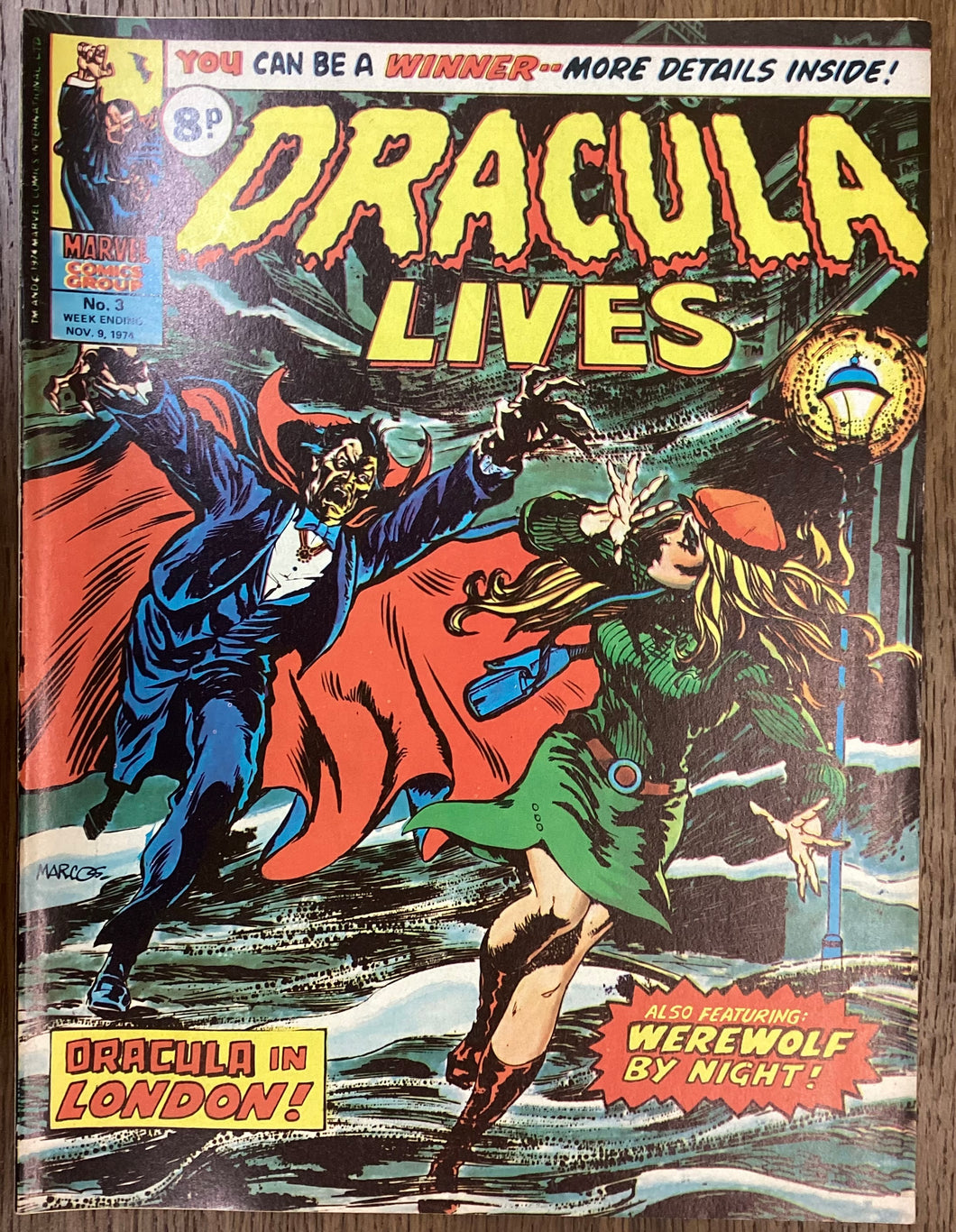 Dracula Lives No. #3 1974 Marvel Comics UK