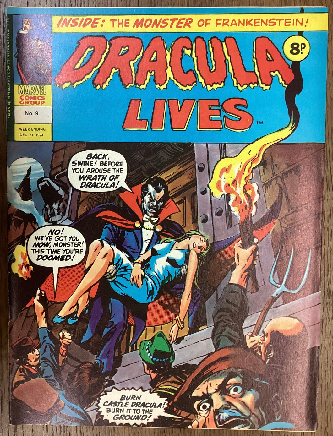 Dracula Lives No. #9 1974 Marvel Comics UK