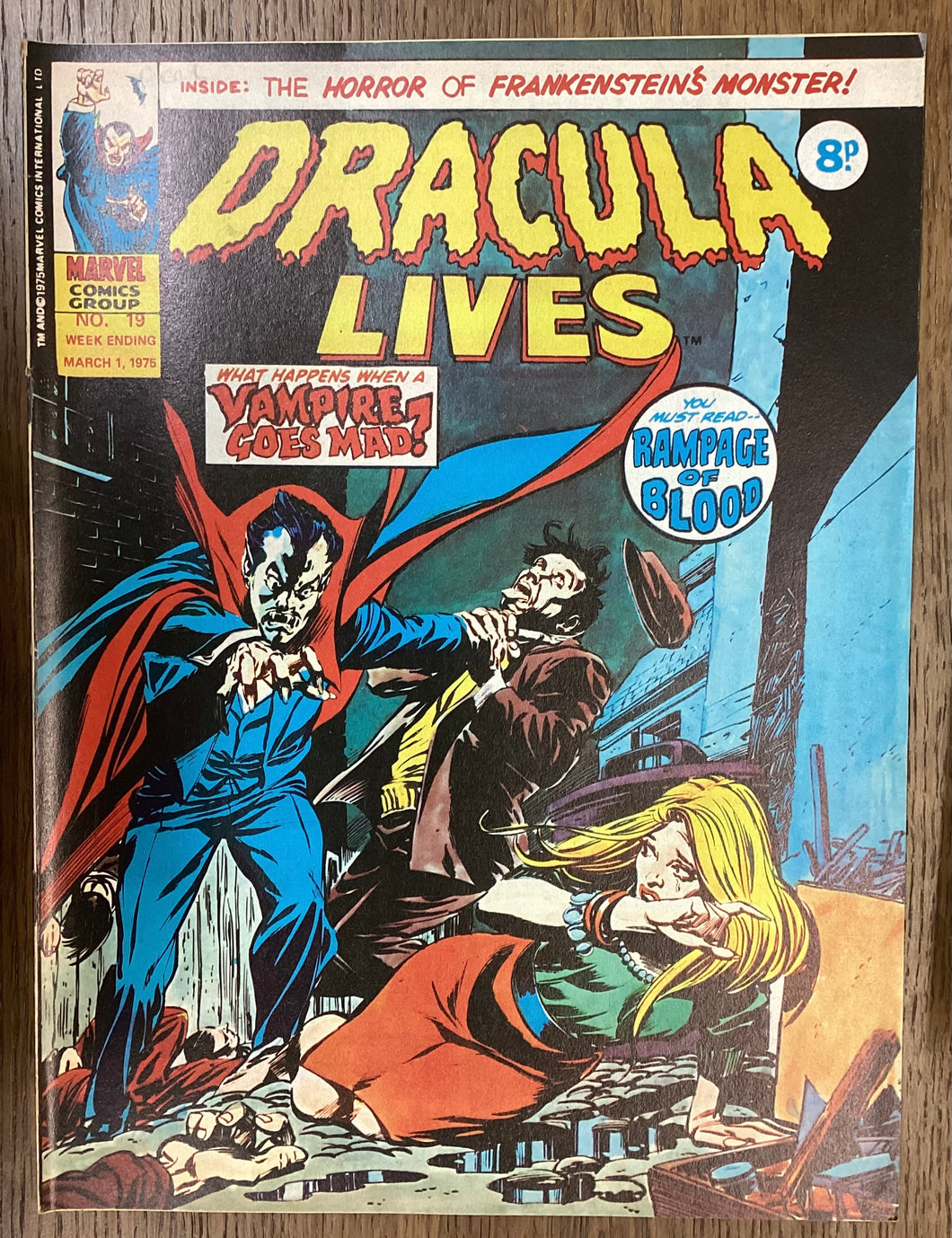 Dracula Lives No. #19 1975 Marvel Comics UK