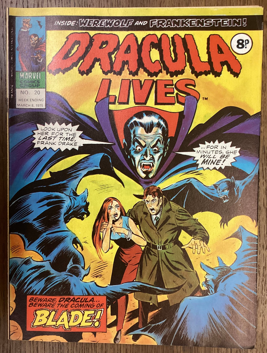 Dracula Lives No. #20 1975 Marvel Comics UK
