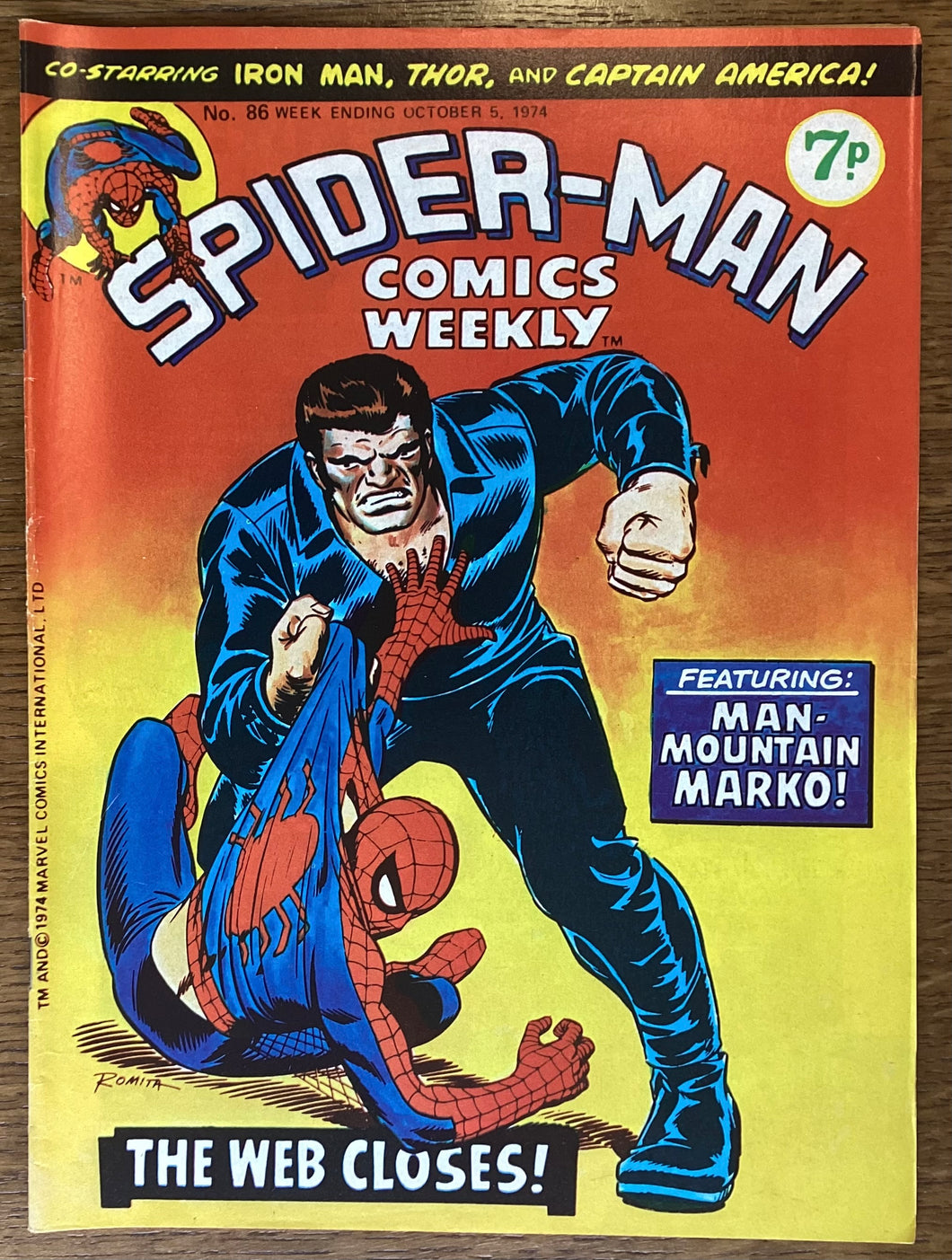 Spider-Man Comics Weekly No. #86 1974 Marvel Comics UK