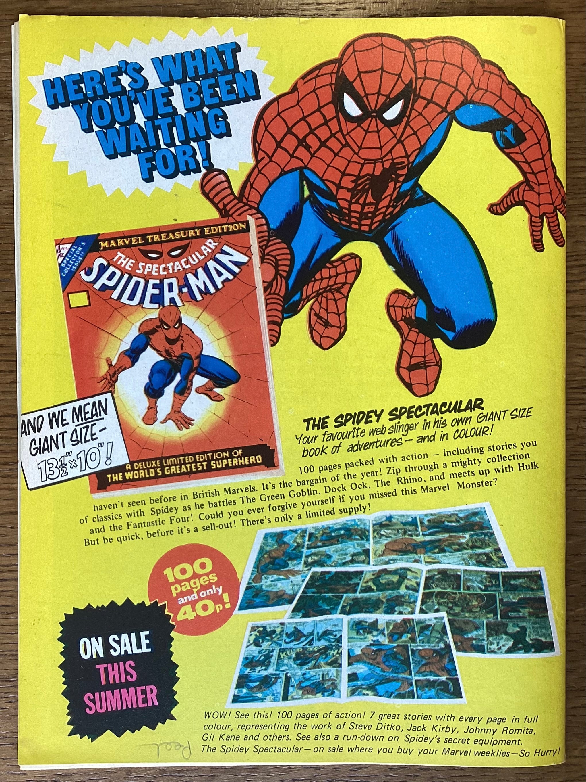 アメコミ Spidey #1 Marvel 1974年 Spiderman Spider-Man Comics Weekly No. #84 1974 Marvel Comics UK – Mr