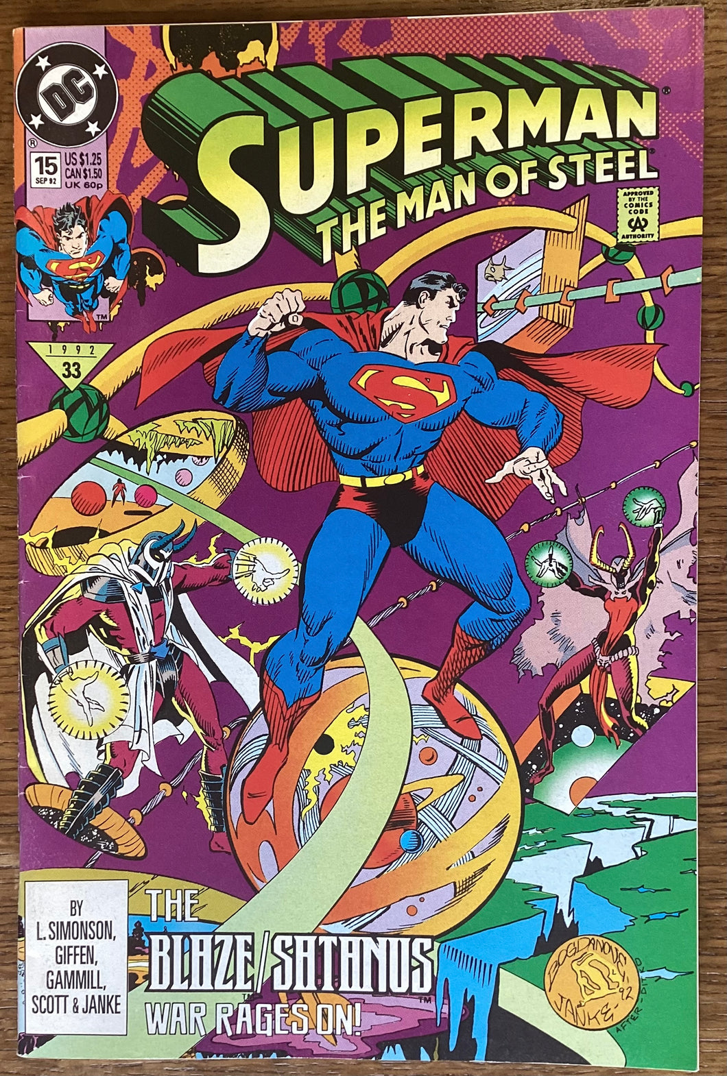 Superman: The Man of Steel No. #15 1992 DC Comics