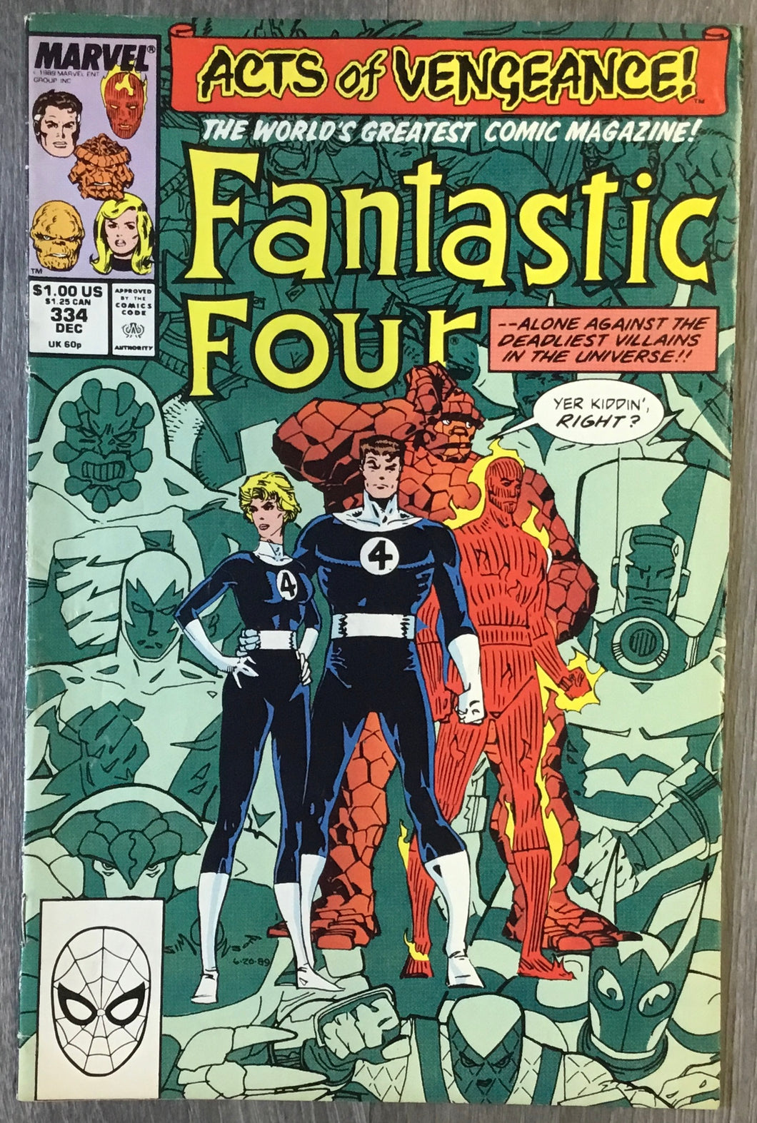Fantastic Four No. #334 1989 Marvel Comics