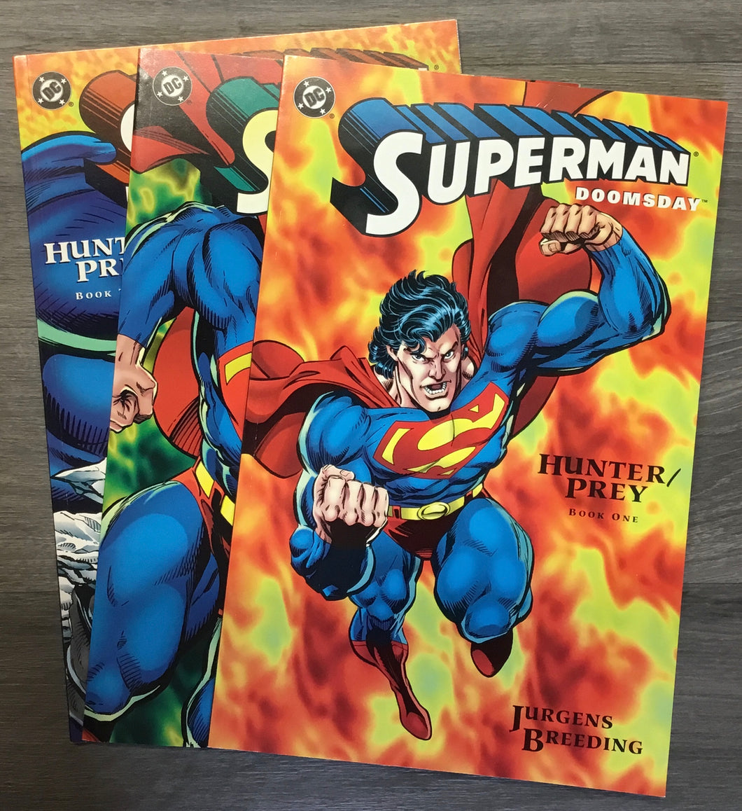Superman/Doomsday-Hunter/Prey Books 1,2 & 3 Graphic Novels DC