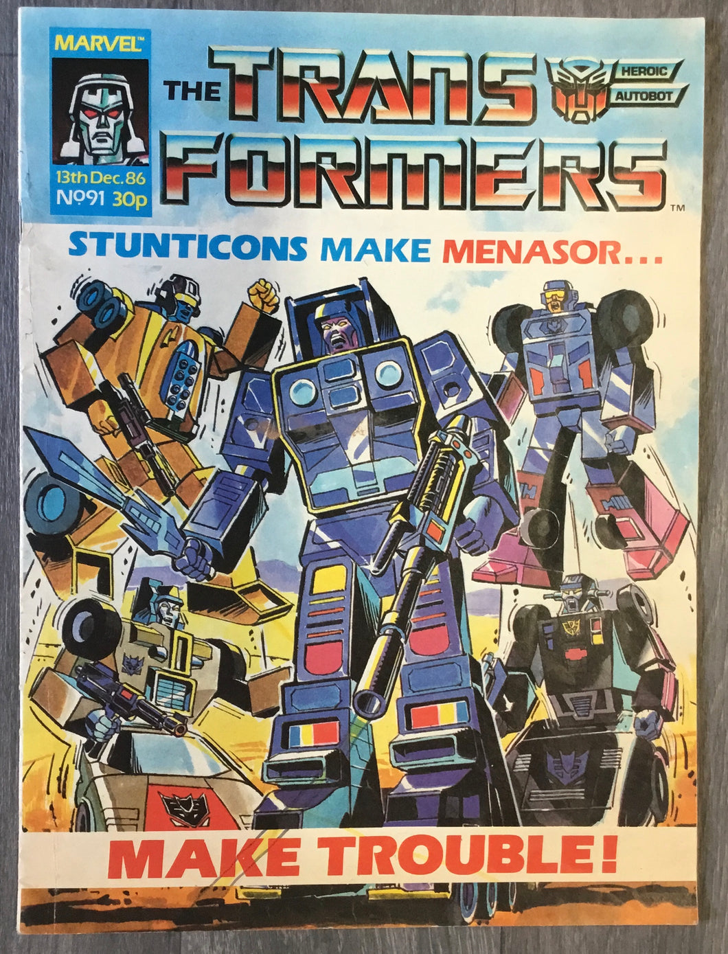 The Transformers No. #91 1986 Marvel U.K. Comics
