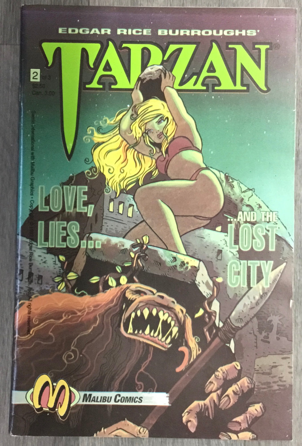 Tarzan: Love, Lies and the Lost City No. #2 1992 Malibu Comics