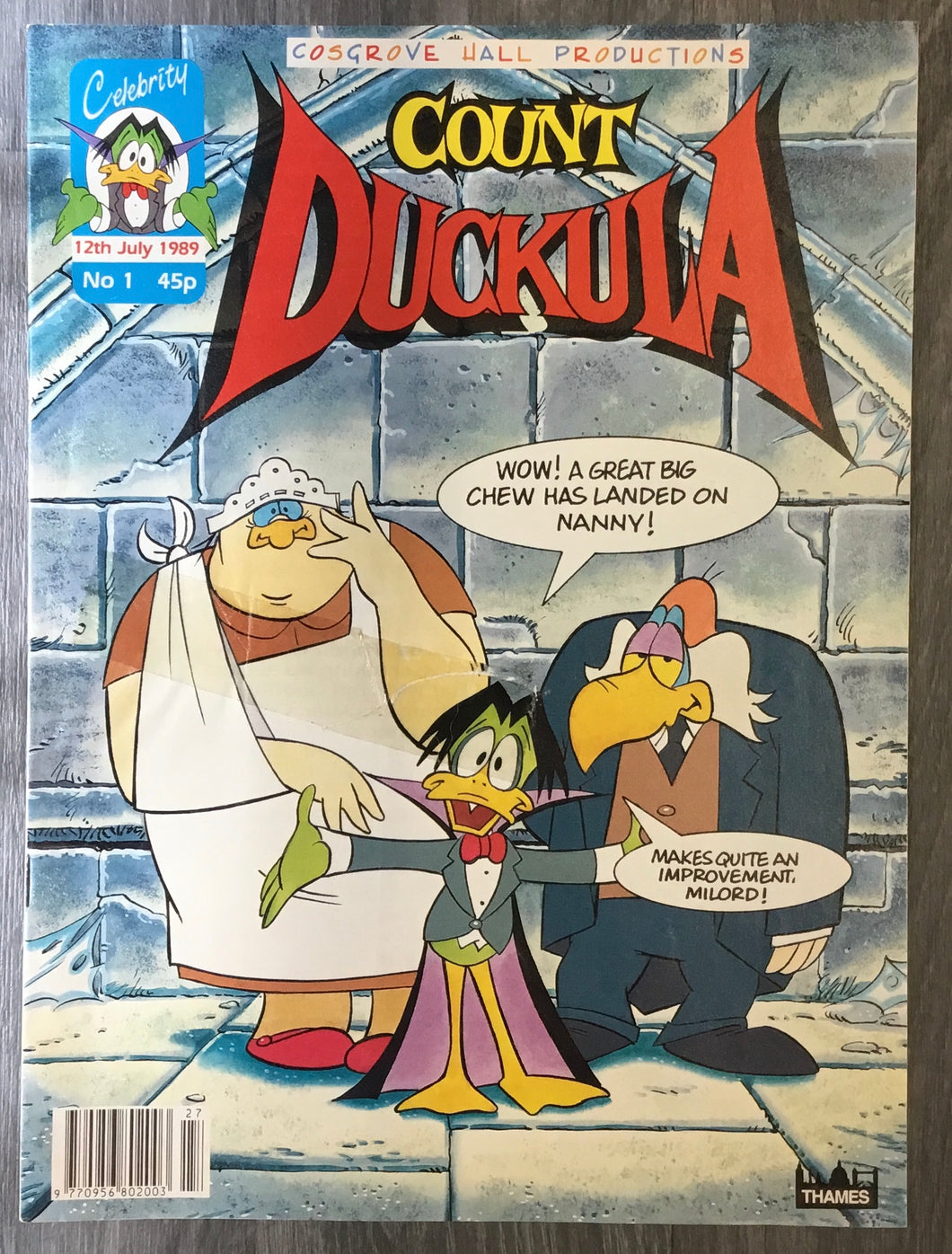 Count Duckula No. #1 1989 Cosgrove Hall Productions U.K. Comic