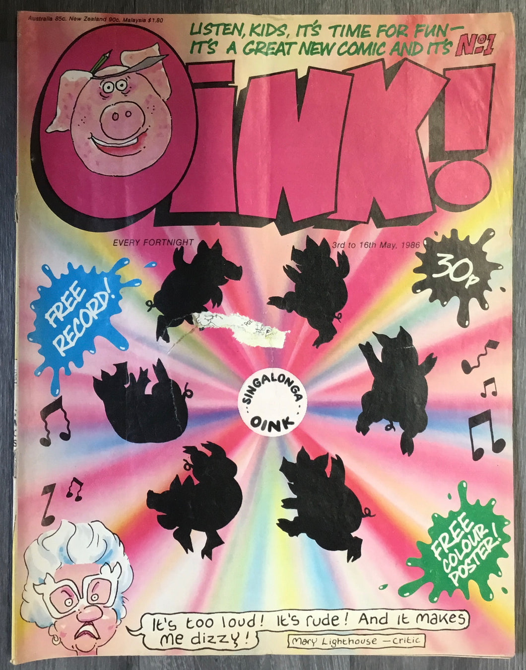 Oink! No. #1 1986 IPC Magazines U.K. Comic