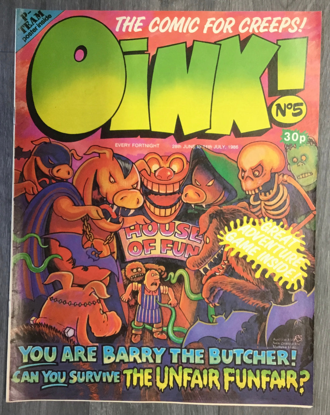 Oink! No. #5 1986 IPC Magazines U.K. Comic