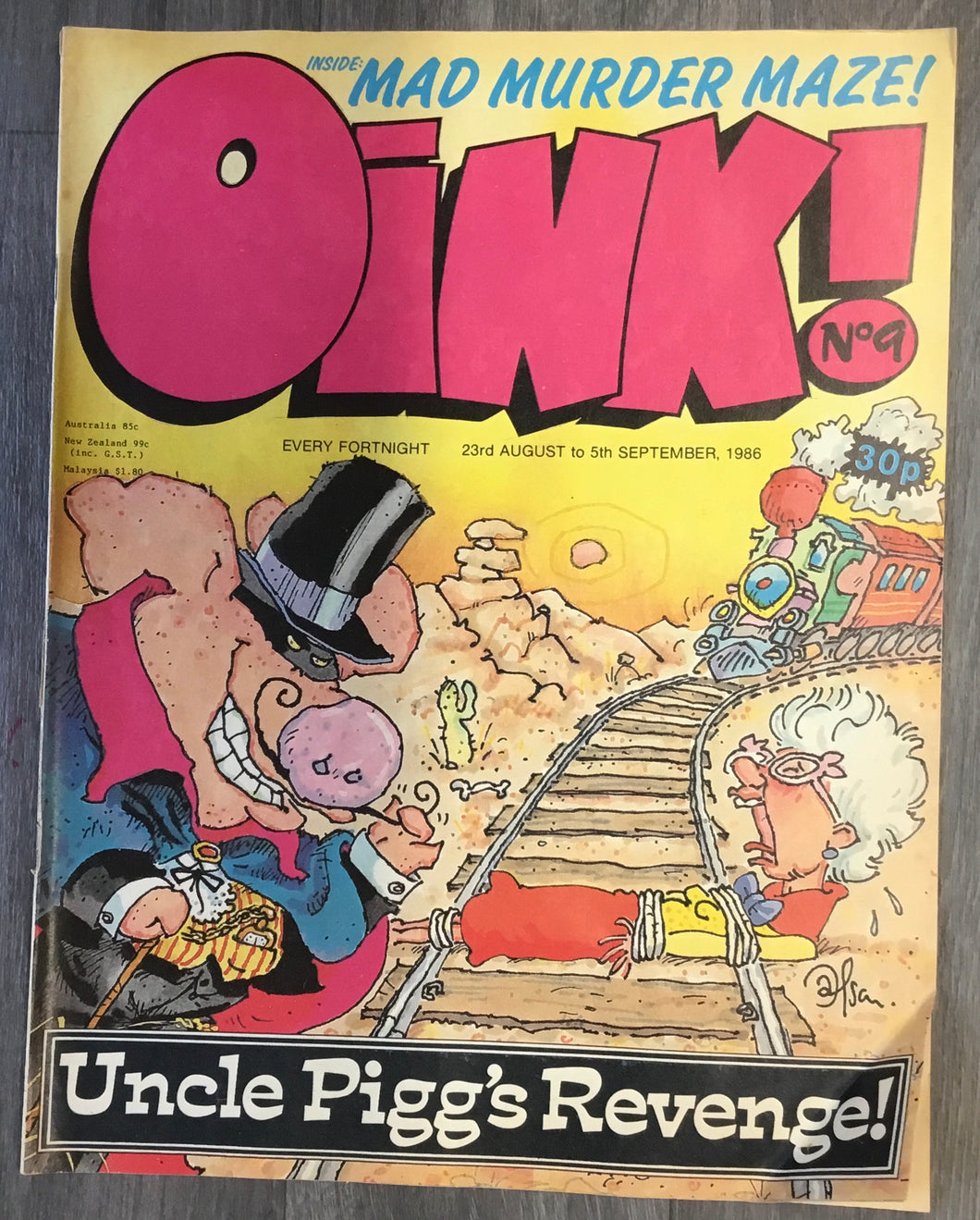 Oink! No. #9 1986 IPC Magazines U.K. Comic