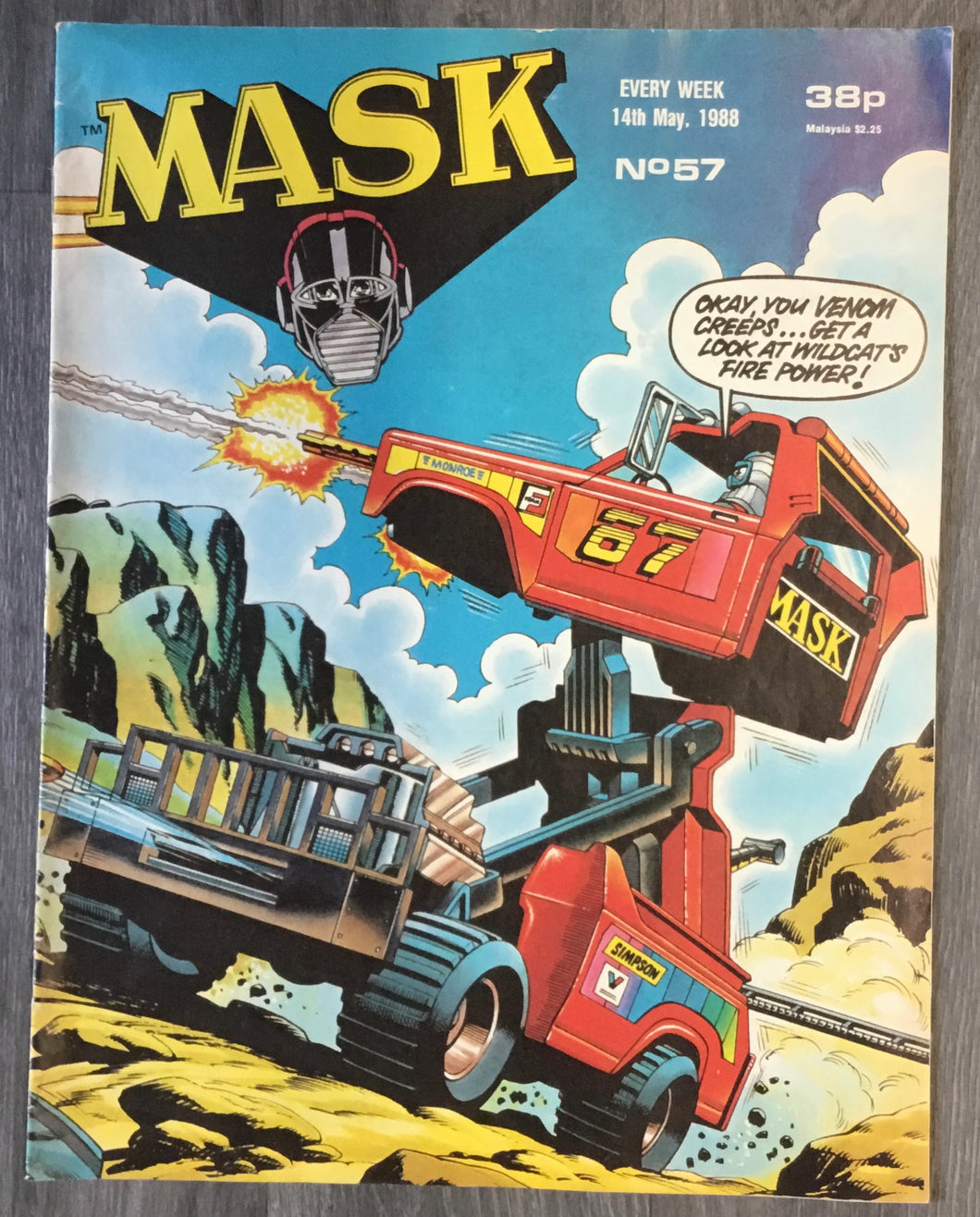 Mask No. #57 1988 IPC Magazines U.K. Comic