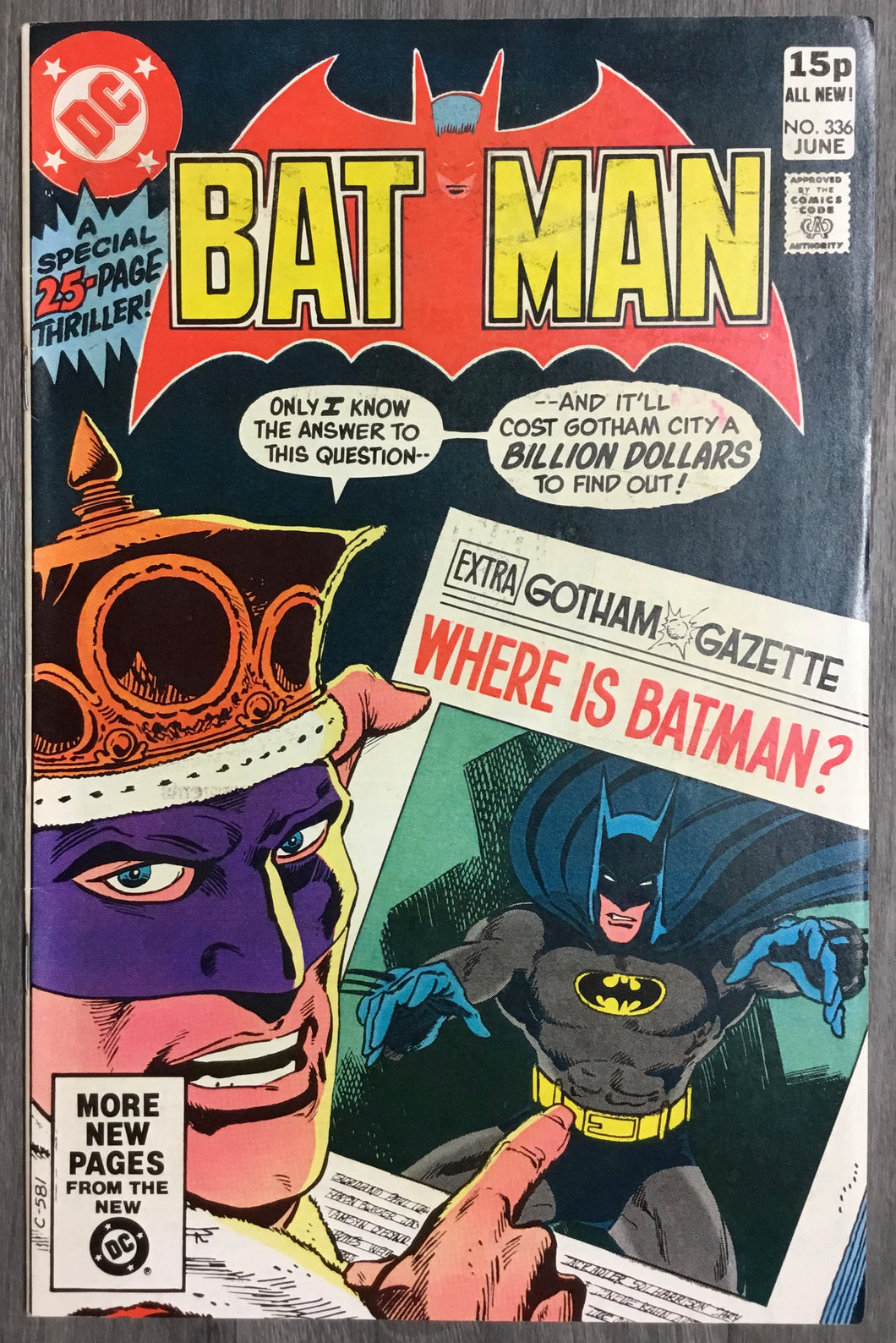 Batman No. #336 1981 DC Comics