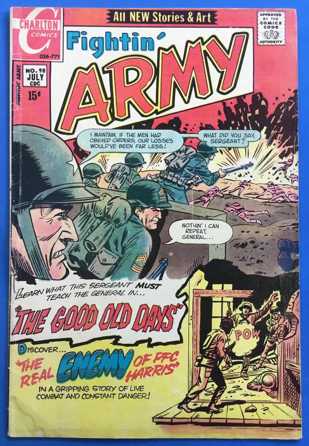 Fightin’ Army No. #98 1971 Charlton Comics